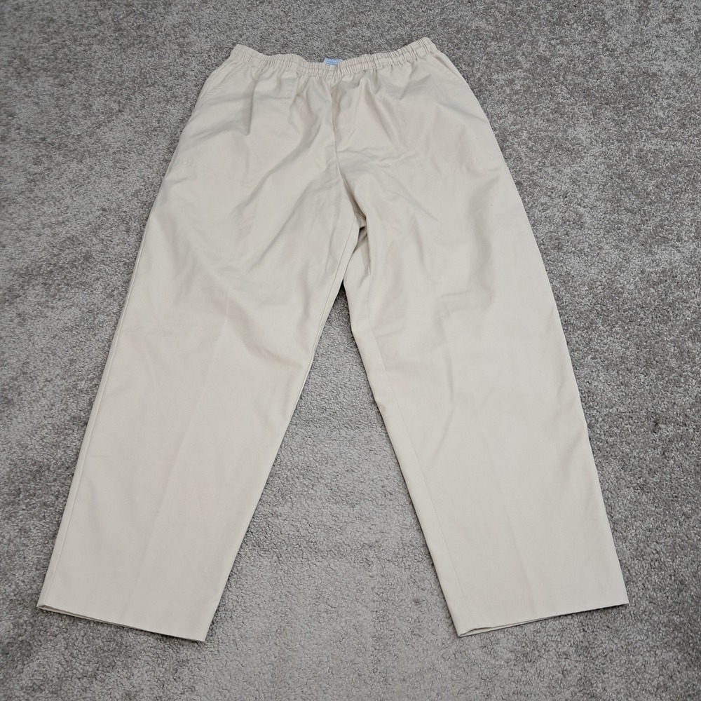 Napa Valley Francisca Beige Elastic Waist Straight Leg Pants Women 16P Petite
